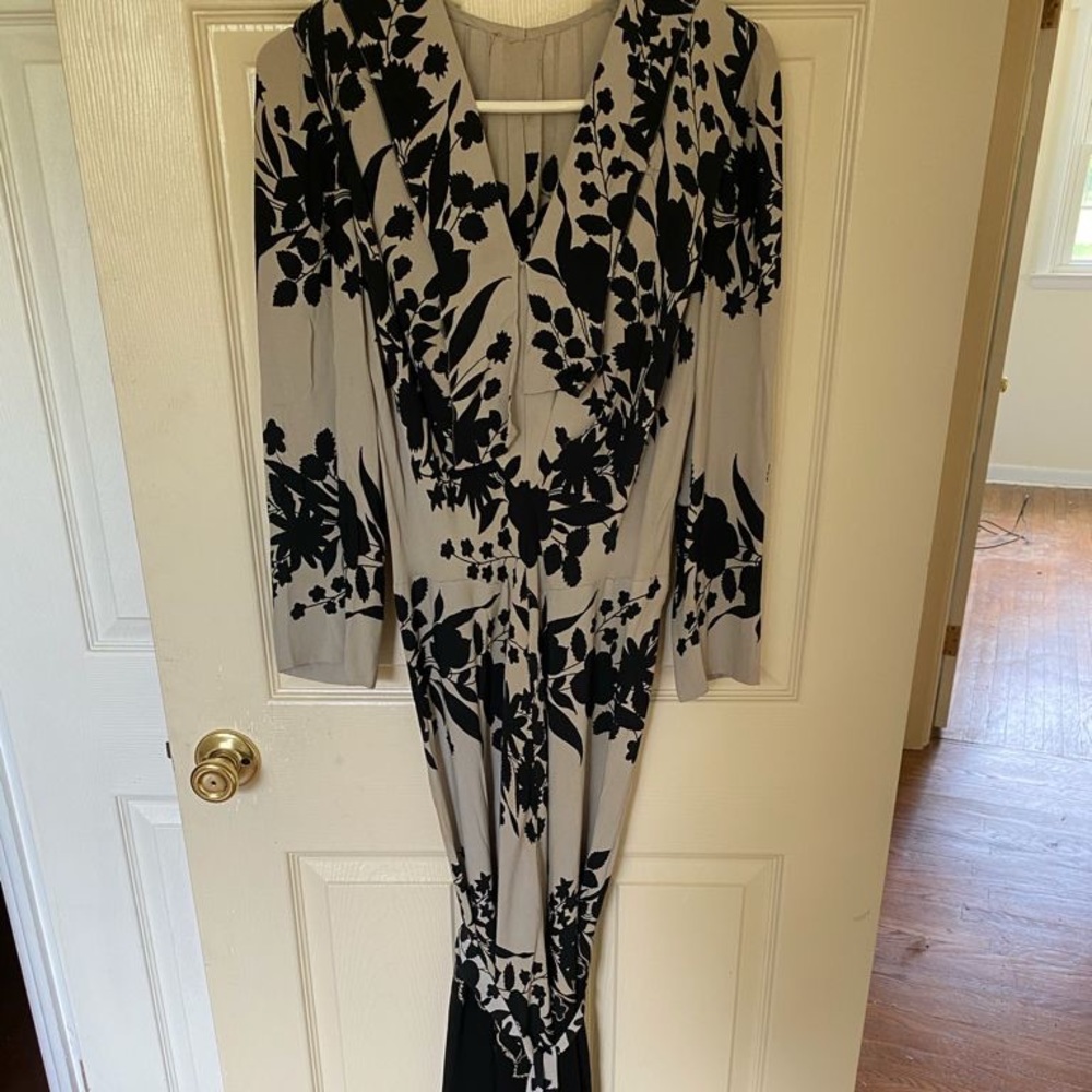 Vintage floral silk dress
